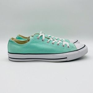 Converse All Star Mens 10 Green Chuck Taylor Low Canvas Shoes Sneakers Trainers
